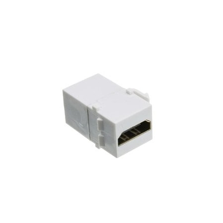 Cable Wholesale HDMI High Speed Keystone Insert Coupler, HDMI Type-A Female To HDMI Type-A Female, 4K 60Hz, White 329-00400WH